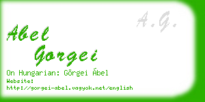 abel gorgei business card